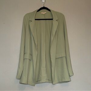 Melloday Light Green Polyester Blazer